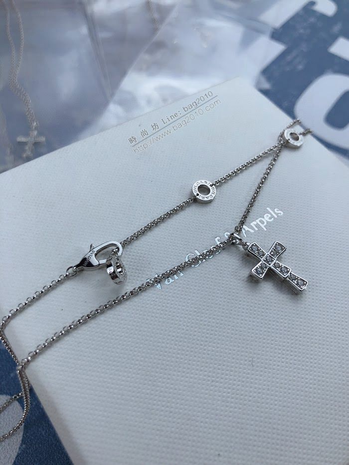 Bvlgari飾品 寶格麗滿鑽十字架項鏈 S925純銀 原版logo和尾牌  zgbq3046